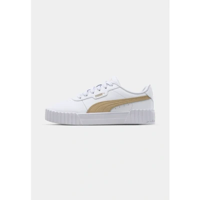 Afbeelding van Puma Carina Sneakers laag, Dames, Maat: 40.5, White light sand gold Kunststof