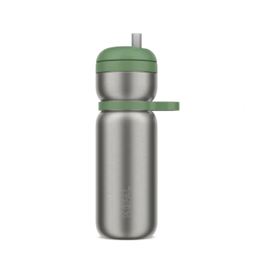 Afbeelding van Mepal Isoleerfles Twist Sport 600 ml en drink Lekdicht geÃ¯soleerd: 6u warm, 10u koud Vaatwasmachinebestendig Drinkflessen Moss green