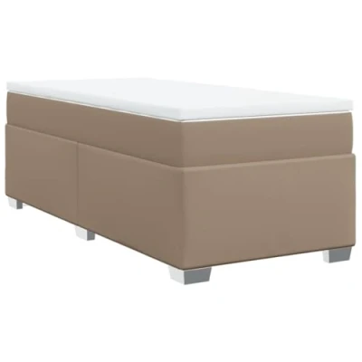Afbeelding van vidaXL Boxspring met matras kunstleer cappuccinokleurig 80x200 cm