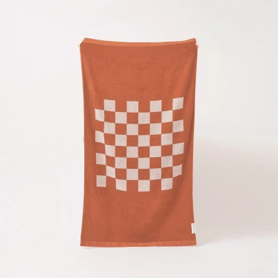 Afbeelding van Sunnylife Beach Strandlaken Luxe Games Dammen 175 x 90cm Orange / Cotton