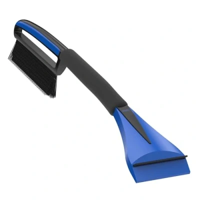 Afbeelding van AUPROTEC Auto sneeuwborstel met ijskrabber 2 in 1 comfort soft grip antislip ASE zwart blauw