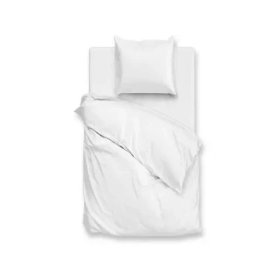 Afbeelding van Zohome Dekbedovertrek Percalle Deken Dekbed White 100% Katoen Perkal Uni 140x220 + 1 sloop 60/70 cm