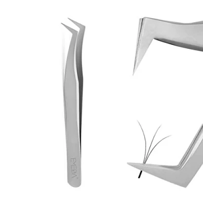 Afbeelding van EMEDA wimperverlenging pincetten Professionele L pincet voor volumineuze wimpers Precisie roestvrij staal VETUS 6A SA wimperextensie tweezers for eyelash extensions