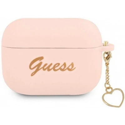 Afbeelding van Guess Heart Silicone Case Geschikt voor Apple Airpods Pro (1e Gen) Roze