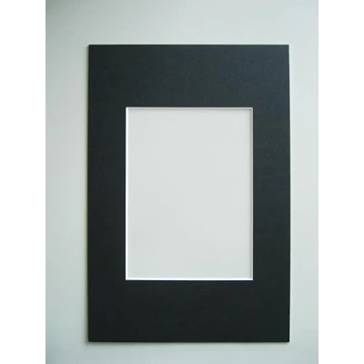 Afbeelding van Walther Design Passepartout, Passepartoutformat 50x70 cm, Bildformat 40x60 Schwarz