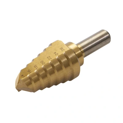 Afbeelding van Silverline Trappenboor Titanium Coating Ø 4 26 mm Nauwkeurige Markeringen 10 Schacht