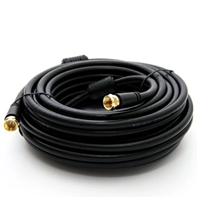 Afbeelding van 12,5 m PremiumX tv antennekabel Basic Line Sat aansluitkabel F coaxkabel met stroomfilter ommanteld HDTV 4K zwart