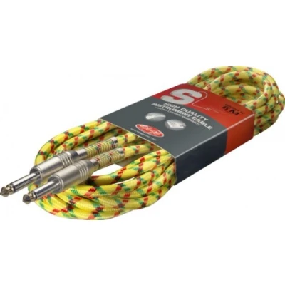 Image de Stagg SGC6VT YL Vintage Tweed Câble d&#039;Instrument 6 m Jaune