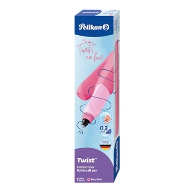 Afbeelding van Pelikan, zz3_ARCHIV_Pen_to_pen, Twist rollerbal voor rechts en linkshandigen, Berry Pink (Bessenroze, 1 x)