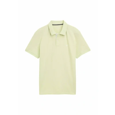 Afbeelding van TOM Tailor Basic WITH Contrast Poloshirt, Heren, Maat: Small, Lime cream green
