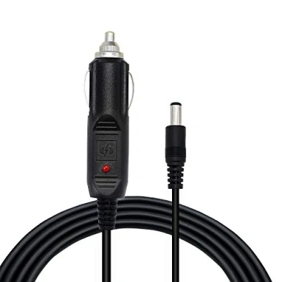 Afbeelding van PNGKNYOCN Sigarettenaanstekerkabel DC 5,5 x 2,1 mm stekker naar 12 V 24 autolader automatische stroomkabel voor auto&#039;s, vrachtwagens, bussen (1,5 m)