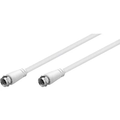 Afbeelding van Goobay SAT Antennekabel (klasse A+, &gt;95 dB), 3x afgeschermd, 3 m, wit (95 dB, Antennekabel),
