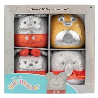 Afbeelding van Disney 100th Anniversary 4Pack set2 5inch Squishmallow (Incl. Adoptiecertificaat)
