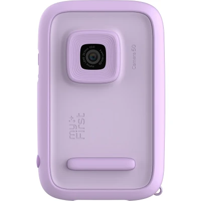 Afbeelding van myFirst Camera 50 Paars Compactcamera Kindercamera AI video en muziek functies AR Filters Selfie ledlamp Voice over