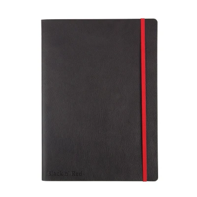 Afbeelding van Oxford Black n&#039; Red Notitieboek B5 Lijn 144 pagina&#039;s leren kaft