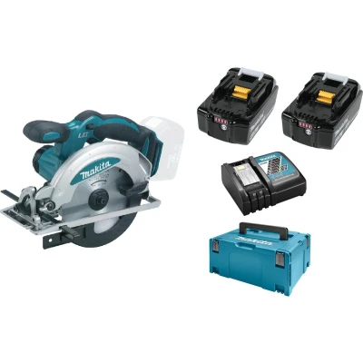 Afbeelding van Makita DSS610RMJ 18V Li Ion Accu cirkelzaag set (2x 4.0Ah accu) in Mbox 165mm