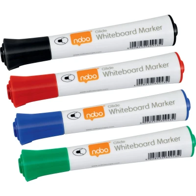 Afbeelding van Viltstift Nobo whiteboard Glide rond assorti 3mm 4st