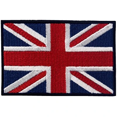 Afbeelding van Geborduurde patch Britse vlag Union Jack Verenigd Koninkrijk Groot Brittannië opstrijkbare applicatie om op te naaien