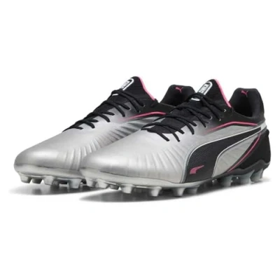 Afbeelding van Puma KING Ultimate Voetbalschoenen met kunststof noppen, Maat: 47, Silver black sun struck white Kunststof/ textiel