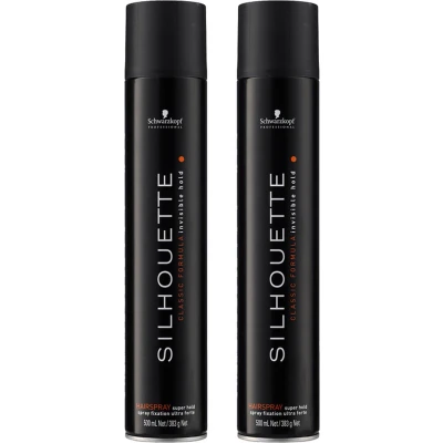 Afbeelding van 2x Schwarzkopf Silhouette Super Hold Spray 500ml bundel/set/pakket Haibu by Kapperskorting.com