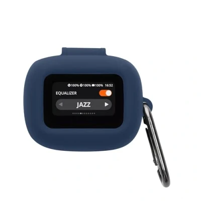 Afbeelding van kwmobile cover voor oordopjes case geschikt JBL Live Flex 3 / Buds Beam Trendy beschermhoes draadloze in donkerblauw