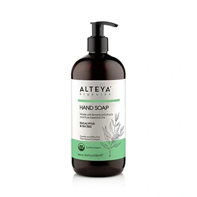 Afbeelding van Alteya Handzeep met eucalyptus en theeboom, 500 ml, gecertificeerde biologische natuurlijke zeep douchegel