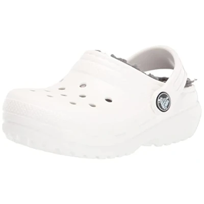 Afbeelding van Crocs Classic Lined Clog T Kinderen Clogs Wit/Grijs Maat 20/21