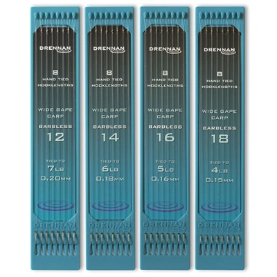 Afbeelding van Drennan Wide Gape Carp Barbless (8 pcs) Maat : 15cm haak 14 0.18mm