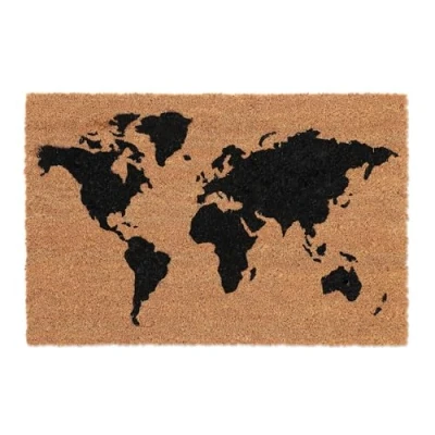 Afbeelding van Relaxdays deurmat kokos 60x40 cm antislip weerbestendig kokosmat met print