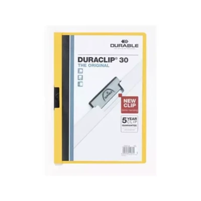 Afbeelding van Klemmap Durable Duraclip A4 3mm 30 vellen geel