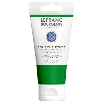 Afbeelding van Lefranc Bourgeois Gouache Etude Tube 80 ml middelgroen