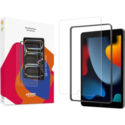 Afbeelding van Accezz Screenprotector Geschikt voor iPad 9 10.2 (2021) 9e generatie / 7 (2019) 7e 8 (2020) 8e Glass + Applicator tablet