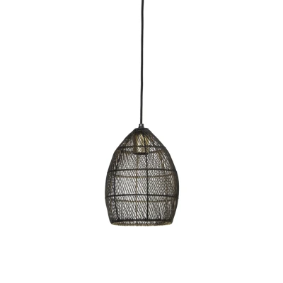 Afbeelding van Meya hanglamp Ø20x25 cm metaal zwart/goud