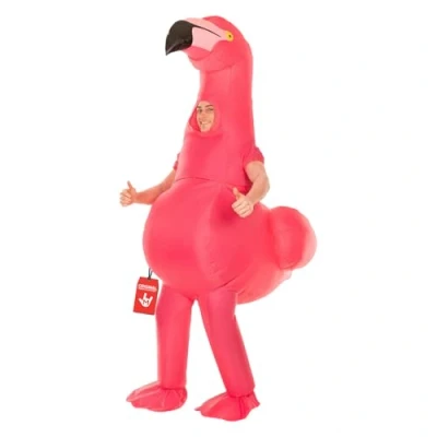 Afbeelding van Morph De Luxe flamingo kostuum voor volwassenen, opblaasbaar kostuum, dierenkostuum,