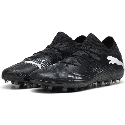 Afbeelding van puma Future 7 Match MG Voetbalschoenen met kunststof noppen, Heren, Maat: 43, black white Kunststof/ textiel