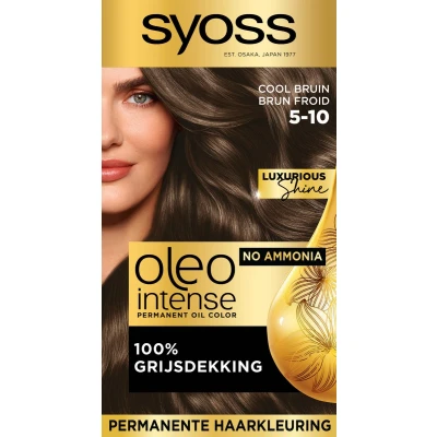 Afbeelding van 2+2 gratis: Syoss Oleo Intense Haarverf 5 10 Cool Bruin
