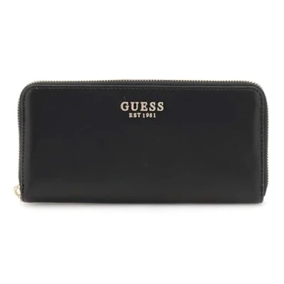 Afbeelding van GUESS Portemonnee Laurel SLG Zip Around Wallet Black Zwart