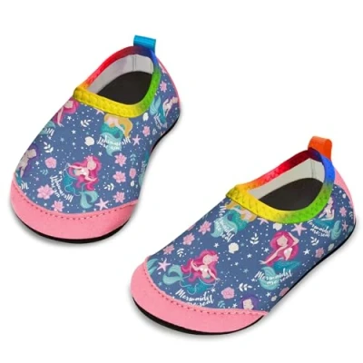 Afbeelding van Yorgou Waterschoenen voor kinderen, antislip, duikschoenen, sneldrogend, strand, meisjes, jongens, Donkerblauwe zeemeermin