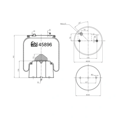 Afbeelding van Febi Bilstein Veerbalg 45896