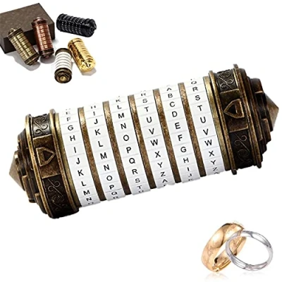 Afbeelding van Da Vinci Cryptex Code Cadeau Mannen Vrouwen Letter Wachtwoord Slot Puzzel Mini Lock Romantische Verjaardag