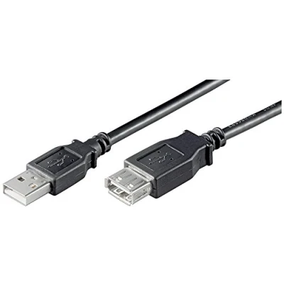 Afbeelding van USB naar verlengkabel USB2.0 tot 0,5A / zwart 0,30 meter