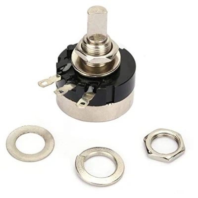Afbeelding van RV24YN20F potentiometer 5K B502, 2 W enkele cirkel potentiometer, B502 koolstoffilm hoge precisie, roterende