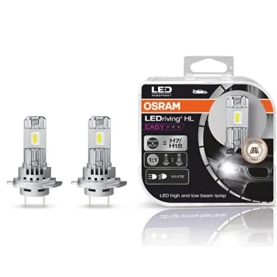 Image de 2 ampoules osram easy cool white ledriving h7/h18 12v 16w
