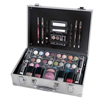 Afbeelding van Briconti Zmile Cosmetics cosmeticakoffer van aluminium, meerkleurig, 51 delig, 1 stuk