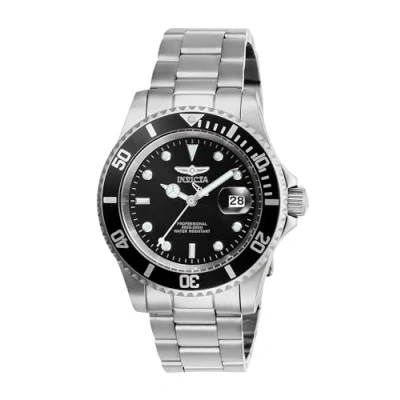 Afbeelding van Invicta Pro Diver Kwarts herenhorloge van roestvrij staal 40 mm., zilver/zwart
