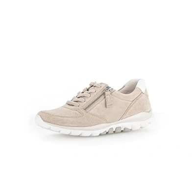 Afbeelding van Gabor Damessneaker, lage binnenzool, vervangbaar, Beige Oasi Wit