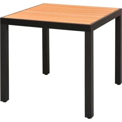 Afbeelding van Tuintafel 80x80x74 cm aluminium en HKC bruin