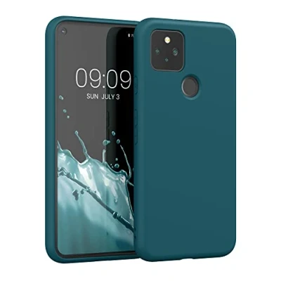 Afbeelding van kwmobile telefoonhoesje geschikt voor Google Pixel 5 Hoesje smartphone Back cover in mat petrol