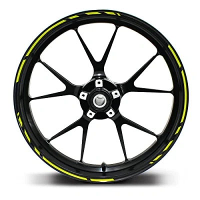 Afbeelding van 12 stuks stickers in GP design voor velgen van 16 inch, 17 18 inch en 19 zeer fijne folie