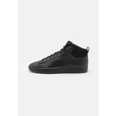 Afbeelding van Puma Smash 3.0 MID Unisex Sneakers hoog, Maat: 46, Black/shadow gray Leer en imitatieleer
